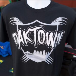 Oaktown Nightmare (Silver & Black) T-Shirt