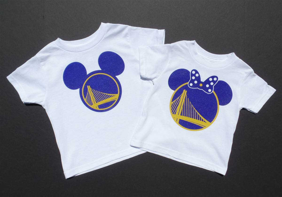 Golden State Warriors Mickey & Minnie Mouse Kids T-Shirt - Image 3